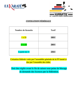 Doit être réglée avant le fin de saison sous peine de blocage de