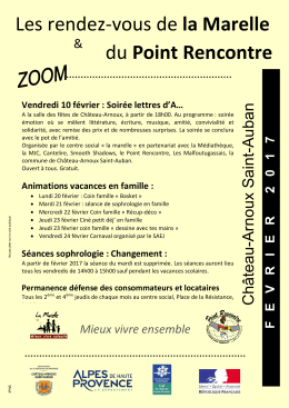 Télécharger les RDV de la Marelle de Février 2017