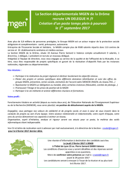 Appel a` candidature SD 026