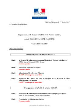 Hôtel de Matignon, le 1 février 2017 A l`attention