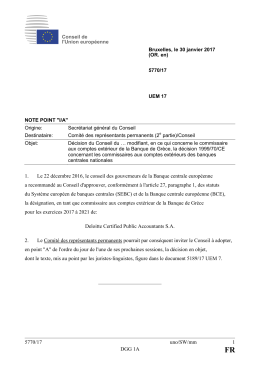 5770/17 uno/SW/mm 1 DGG 1A 1. Le 22 décembre 2016, le conseil