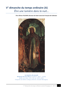 V&deg; dimanche du temps ordinaire - SAINT
