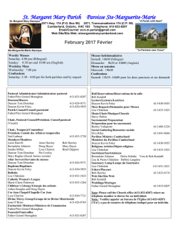 St. Margaret Mary Parish Paroisse Ste-Marguerite