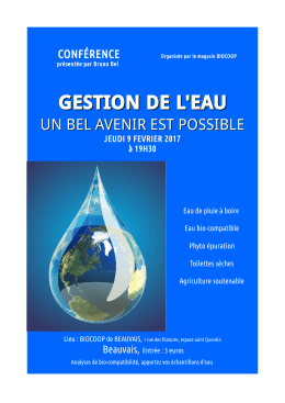 affiche conférence eau biocoop beauvais