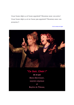 "Ce Soir, Ch&eacute;ri !"