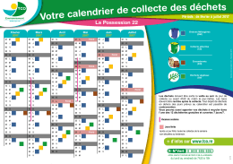 Votre cal endrier de collecte de s déchets