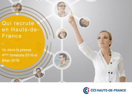 Qui recrute en Hauts-de-France ? 4e trimestre 2016 et bilan 2016