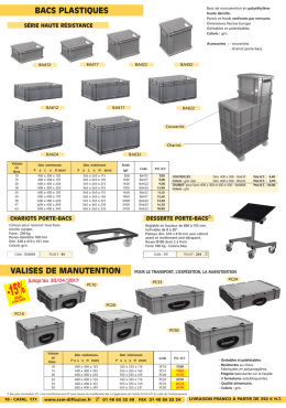Valises de manutention - sem