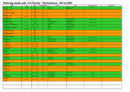 Planning et d&eacute;signations du 4 et 5 Fevrier
