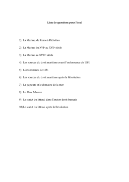 Listes des questions