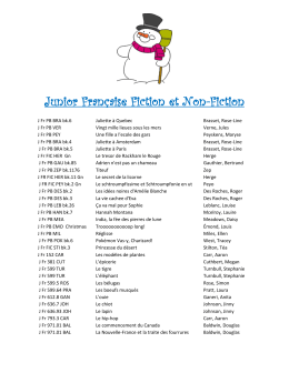 Junior Fran&ccedil;aise Fiction et Non-Fiction