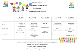 Les 3/6 ans &laquo; Les copains d`abord &raquo;