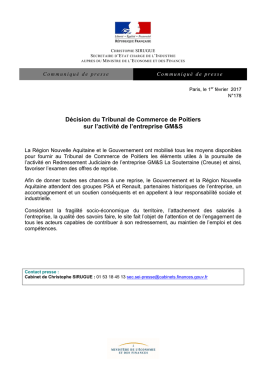 D&eacute;cision du Tribunal de Commerce de Poitiers sur l`activit&eacute; de l