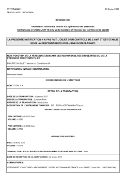 la presente notification n`a pas fait l`objet d`un controle de l`amf et est