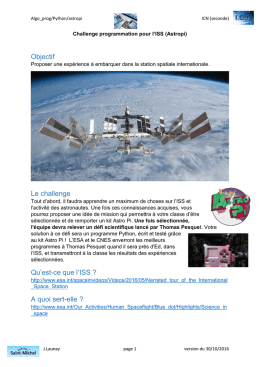 Pr&eacute;sentation du projet Astro Pi aux &eacute;l&egrave;ves (pdf - Proxima
