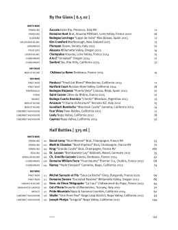 Snake River Grill Wine List