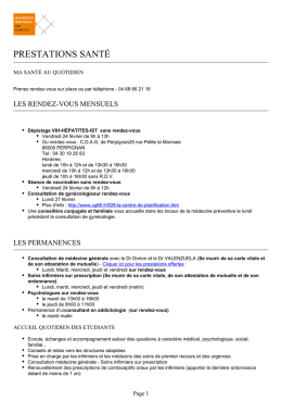 UPVD - Prestations sant&eacute;
