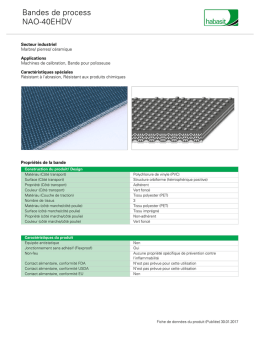Bandes de process NAO-40EHDV