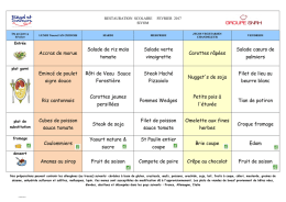 Restauration scolaire - Saint