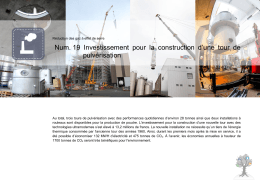 Num. 19 Investissement pour la construction d`une tour de