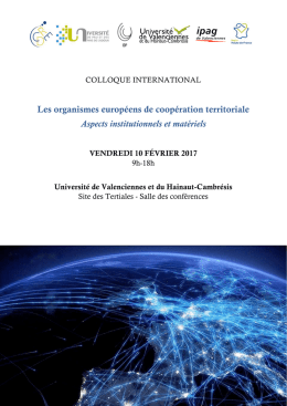 Programme - Université de Valenciennes