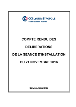 Compte-rendu de l`assemblée générale d`installation du