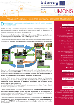 FR NOUVEAUX MAT&eacute;RIAUX POLYM&egrave;RES ISSUS DE LA