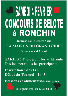 Tournoi de Belote - Maison du Grand Cerf