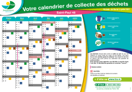 Votre cal endrier de collecte de s d&eacute;chets