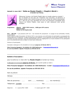 Chaplin`s World - Alliance Française Locarno