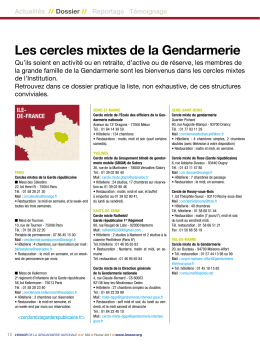 Les cercles mixtes de la Gendarmerie