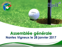 présentation AG v3 - Ligue de Golf | Pays de la Loire