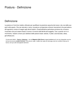 Postura - Definizione - Magazine Delle Donne
