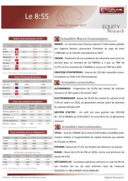 Actualités Macro-économiques Actualités sectorielles Actualités