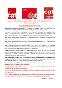 Atteinte &agrave; la libert&eacute; d`expression syndicale