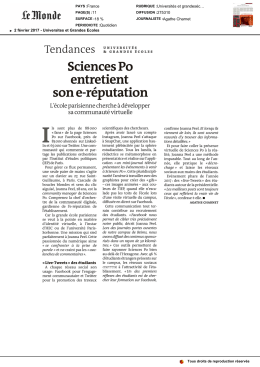 Sciences Po entretient son e