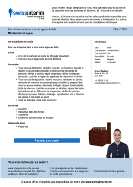 M&eacute;canicien en cycle - PDF de l`Annonce du 02.02.2017