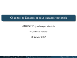 Chapitre 3: Espaces et sous-espaces vectoriels