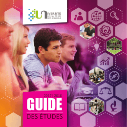 Guide des &eacute;tudes 2017-2018 - Catalogue 16-17