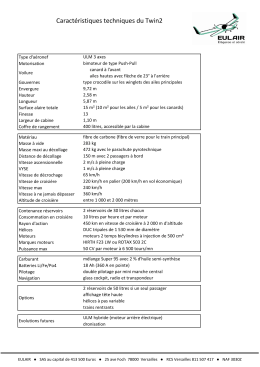 Caract&eacute;ristiques techniques du Twin2