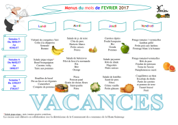 Mois de F&eacute;vrier 2017