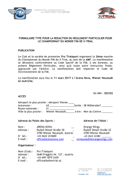 FORMULAIRE TYPE POUR LA REDACTION DU
