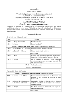 Programme, intervenants et modalités d`inscription