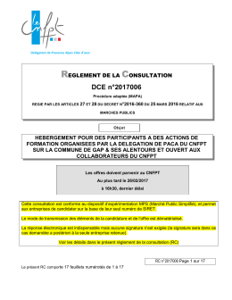 Règlement de consultation - Le site des marchés publics