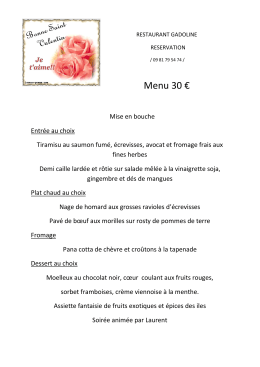 Menu 30 - Pertuisien.fr