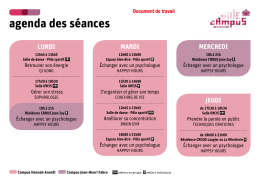 agenda des s&eacute;ances - Crous Aix Marseille Avignon