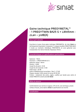 Gaine technique PREGYMETAL - 1 PREGYTWIN BA25 S +