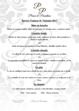 St. Valentin ( les 12 / 13 / 14 f&eacute;vrier 2017 )