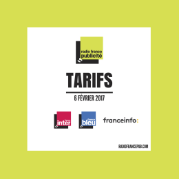 Tarif National - Radio France Publicité