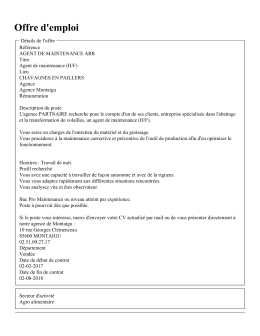 Offre d`emploi